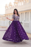 KA 1095 Faux Blooming Embroidery Gown Wholesale Shop In Surat
